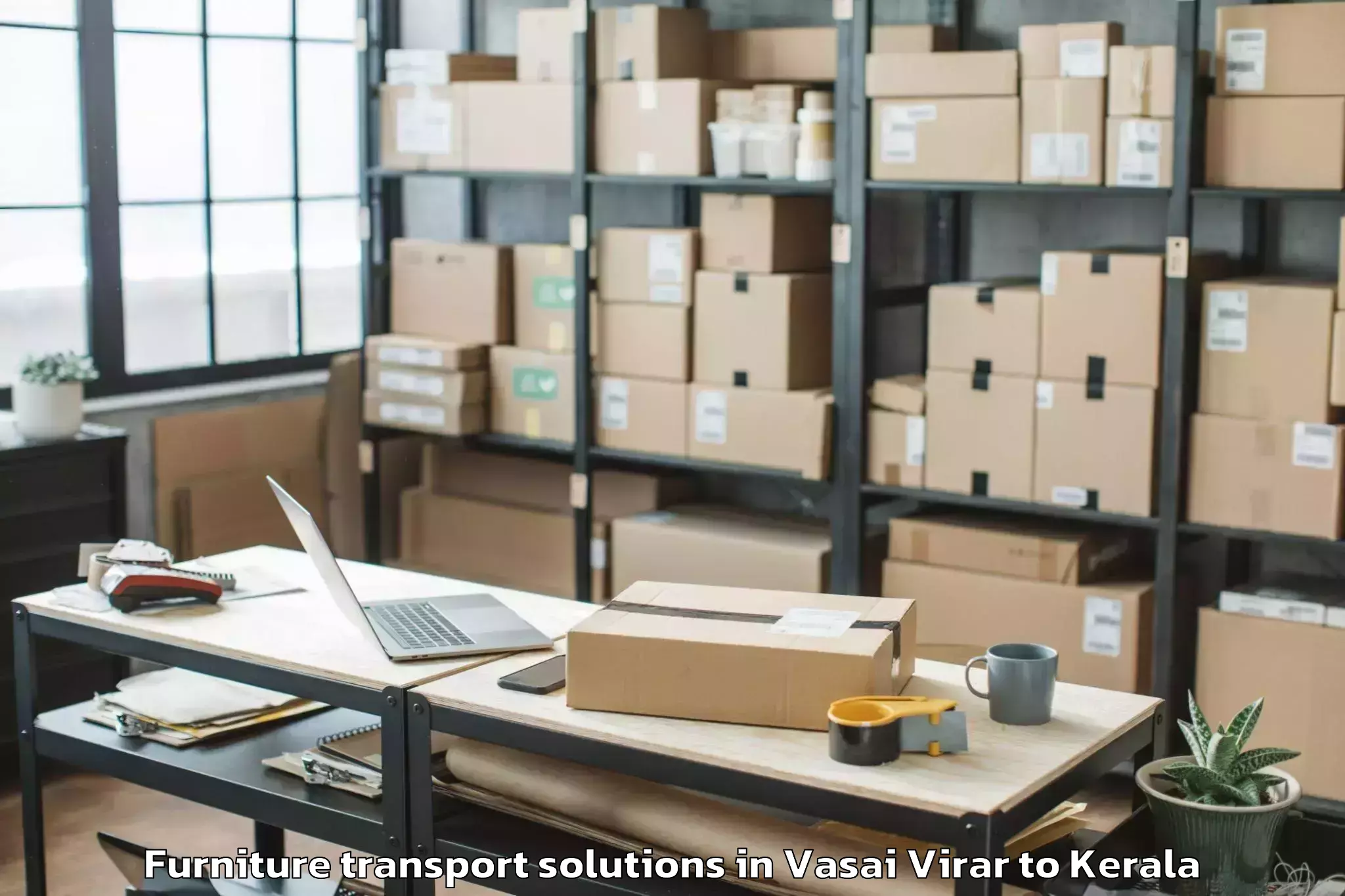 Easy Vasai Virar to Kumbalam Furniture Transport Solutions Booking